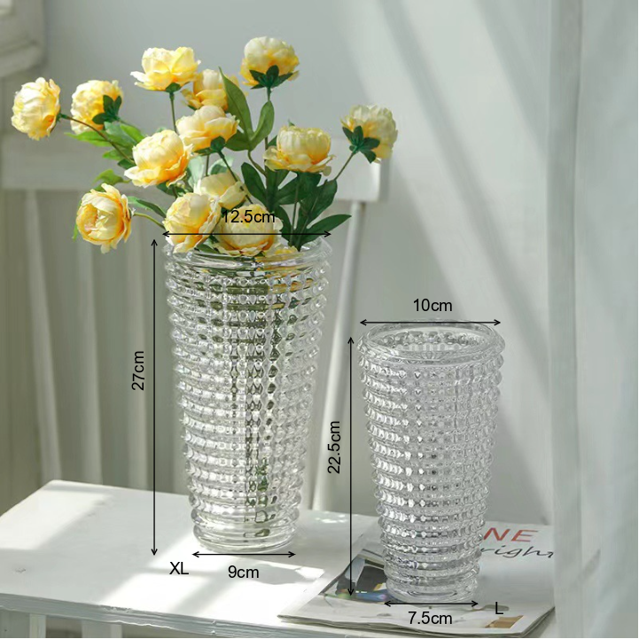 The Crystalline Cross Striped Flared Vase