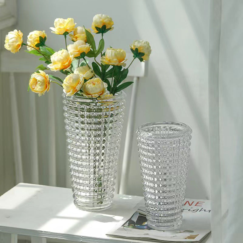 The Crystalline Cross Striped Flared Vase