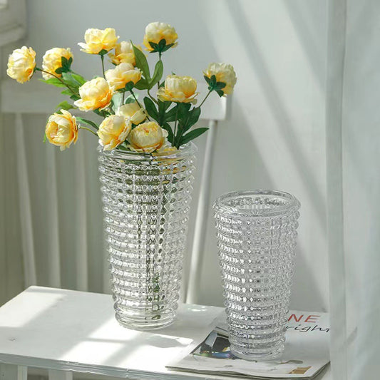 The Crystalline Cross Striped Flared Vase